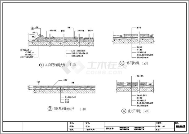 重庆某大楼屋顶花园全套施工cad图纸-图二