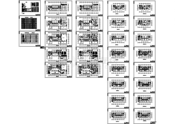 某28305M2二十三层办公楼多联机cad图纸设计（含说明）-图一