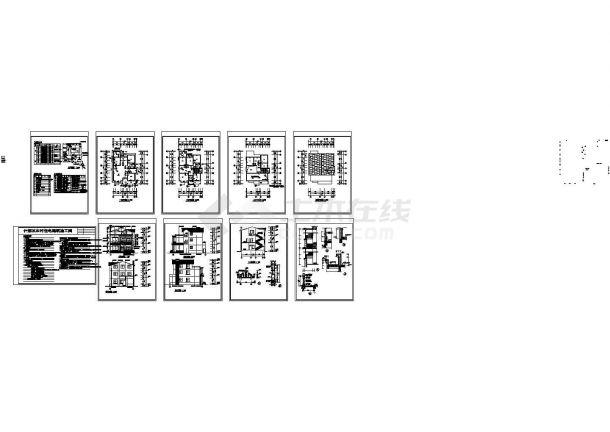 泗阳中星某农村三层住宅建筑施工设计cad图纸，共10张-图一