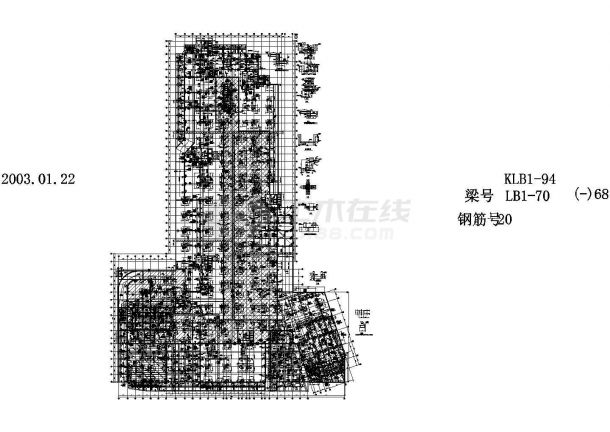 北京某高层办公楼框架结构cad施工设计方案图纸（含结构施工图设计总说明）-图一
