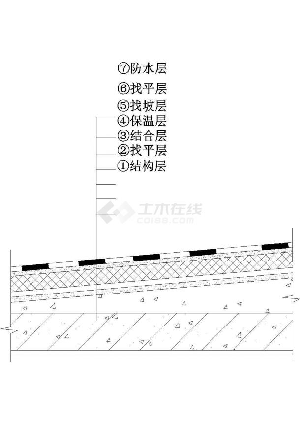 屋面保温CAD施工图设计-图一