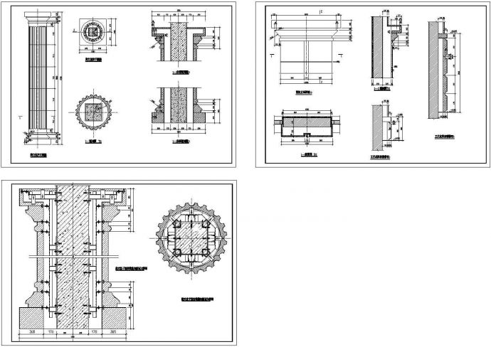 陶立克柱详图CAD施工图设计_图1