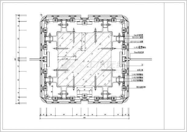 石材柱节点图CAD施工图设计-图一