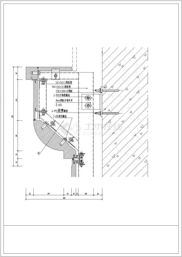 石材柱节点图4CAD施工图设计CAD施工图设计-图一