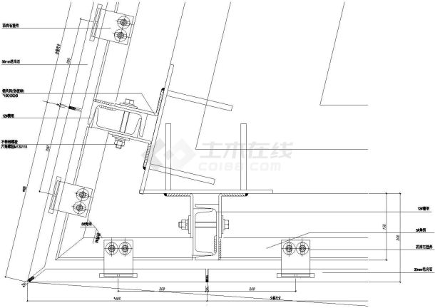 石材幕墙节点详图CAD施工图设计-图一