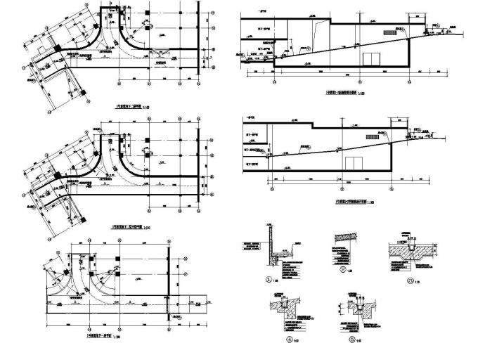 汽车坡道详图（一）CAD施工图设计_图1