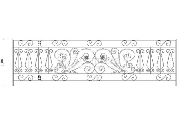 欧式栏杆详图4CAD施工图设计-图一
