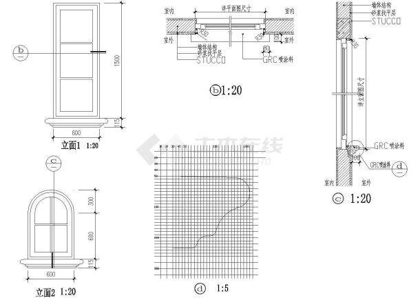 南加州风格窗大样（二）CAD施工图设计-图一