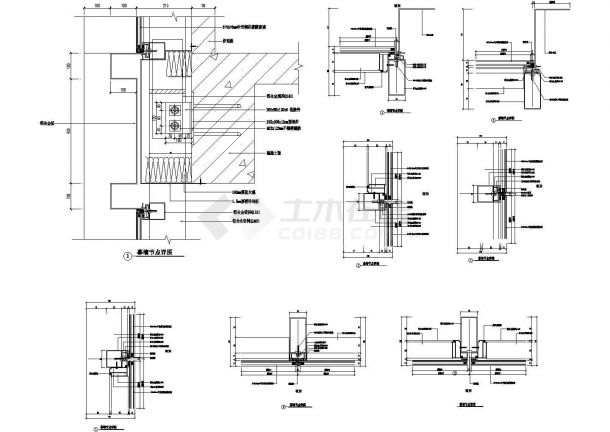 幕墙节点详图CAD施工图设计-图一
