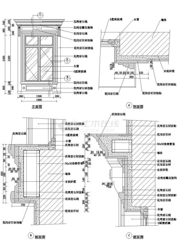 建筑剖面图门窗怎么画图片