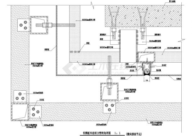 铝板幕墙节点图CAD施工图设计-图一