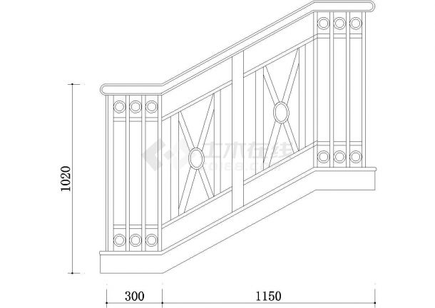  Stair railing detail 20CAD construction drawing design - Figure 1
