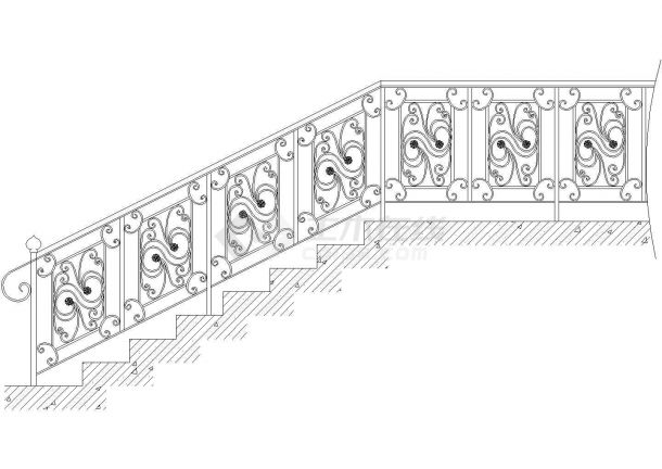 楼梯栏杆详图16CAD施工图设计-图一