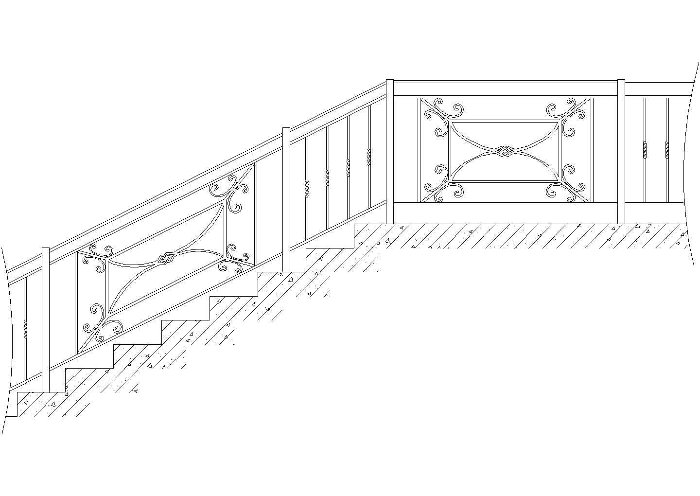 楼梯栏杆详图12CAD施工图设计