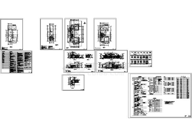 两层庭院式别墅全套建筑结构施工图-图一