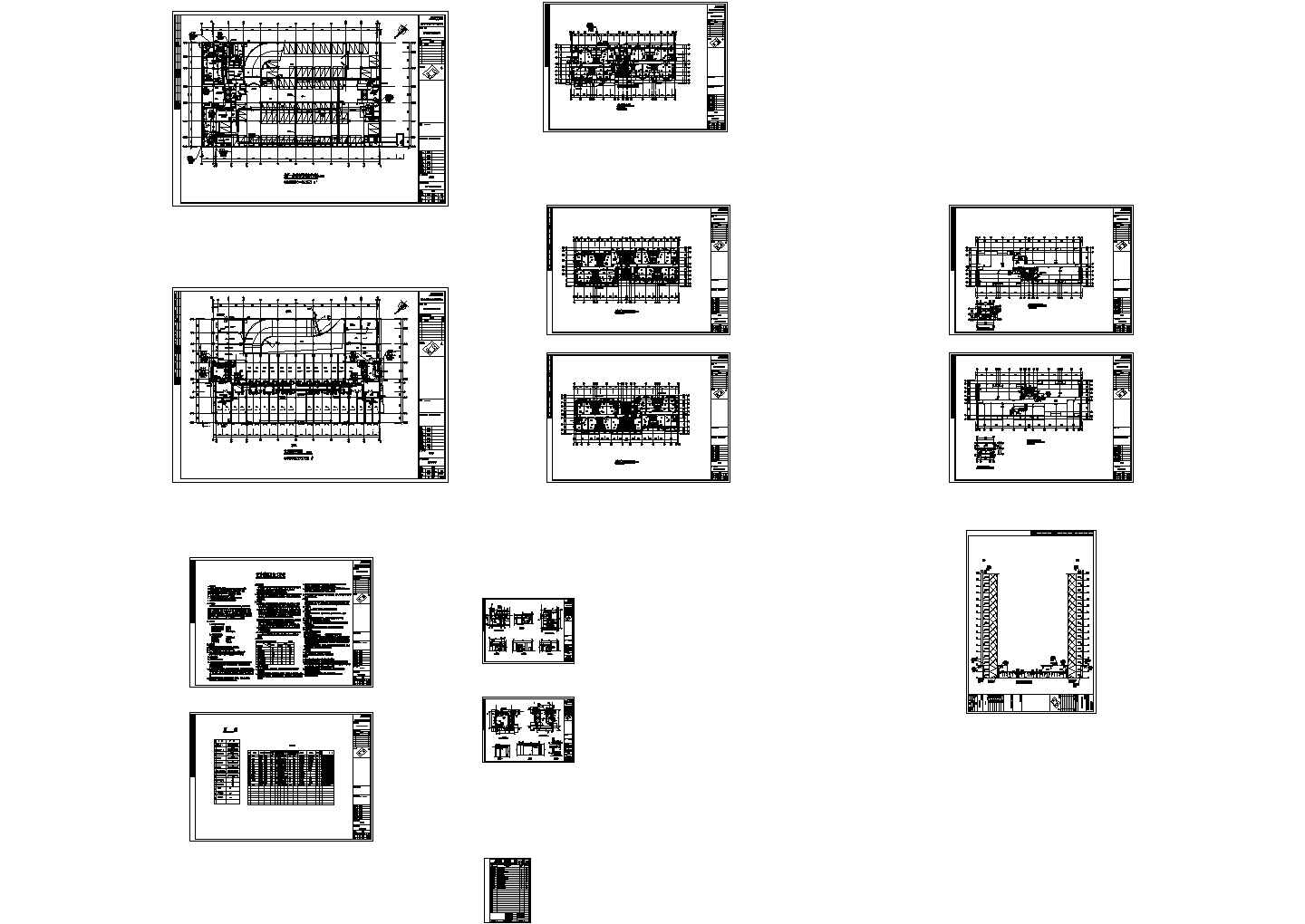 汉唐蜜园二类高层住宅楼工程项目暖通设计全套图（涵盖了高层住宅、商铺）