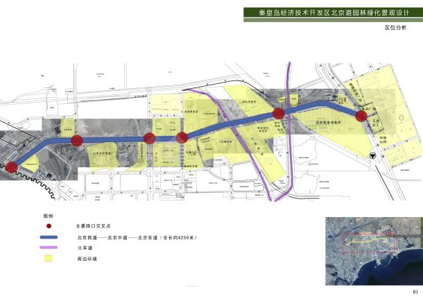 秦皇岛经济技术开发区道路景观设计-图二