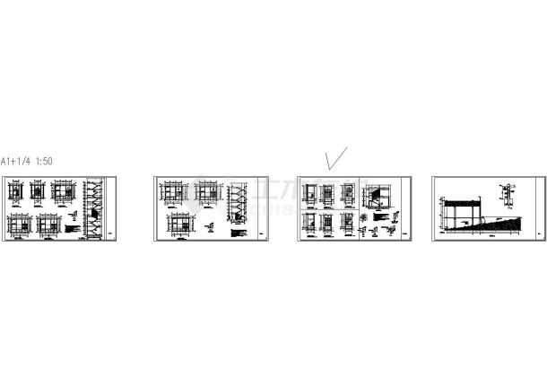 8度区剪力墙结构办公楼结构设计CAD施工图-图一
