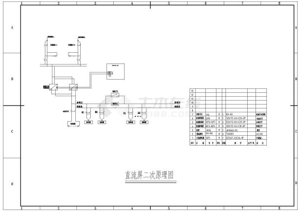  直流屏二次原理图，1张图纸-图一