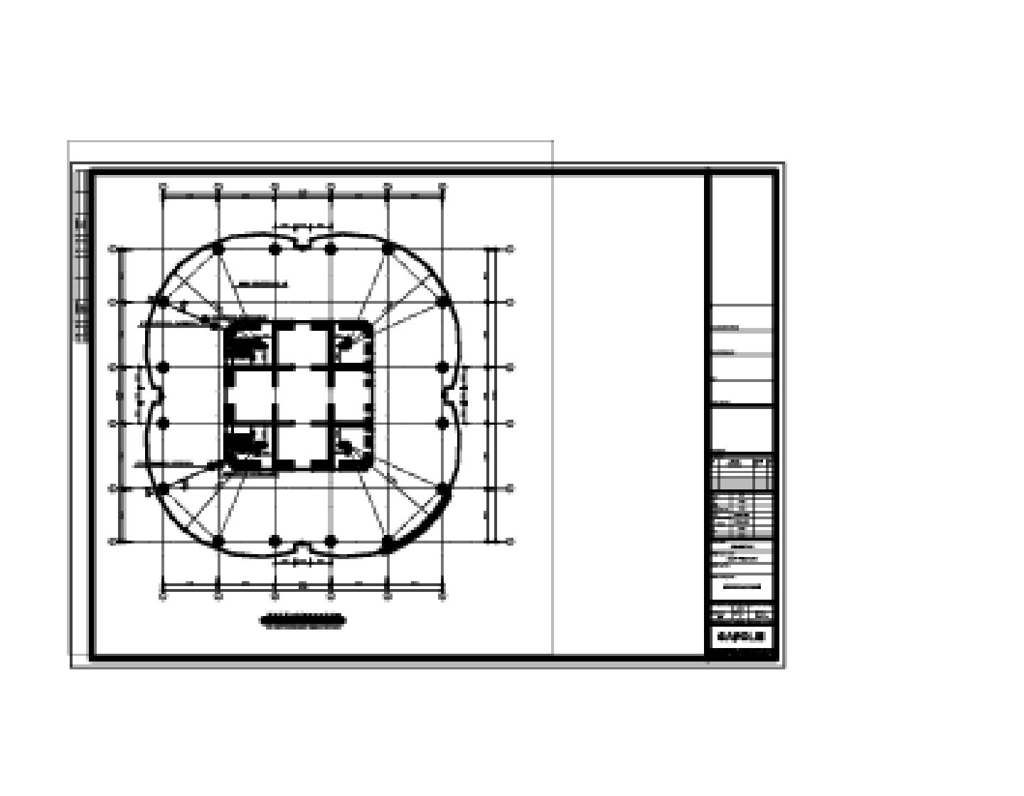框架梁和楼板边界平面定位CAD图