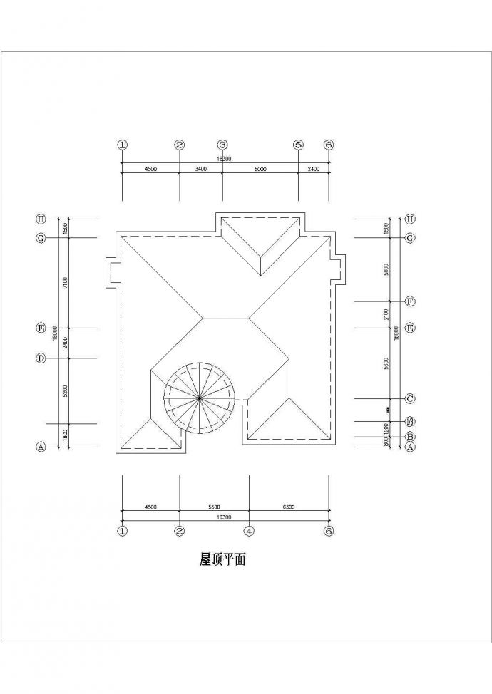 280平米三层混合结构单体别墅建筑设计CAD图纸（含地下室）_图1