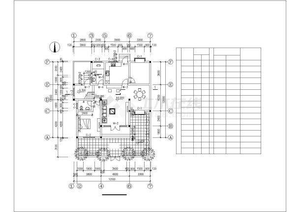 舟山市某村镇210平米2层混合结构乡村住宅楼建筑设计CAD图纸-图一