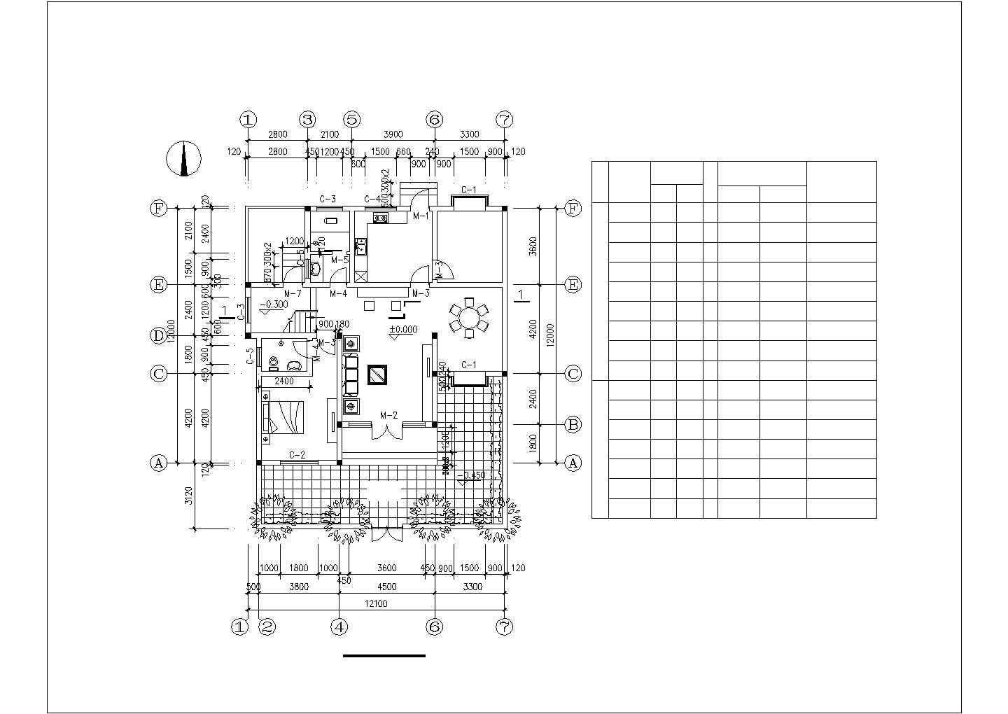 舟山市某村镇210平米2层混合结构乡村住宅楼建筑设计CAD图纸
