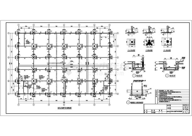 某6层商场钢框架结构全套施工设计cad图纸-图二