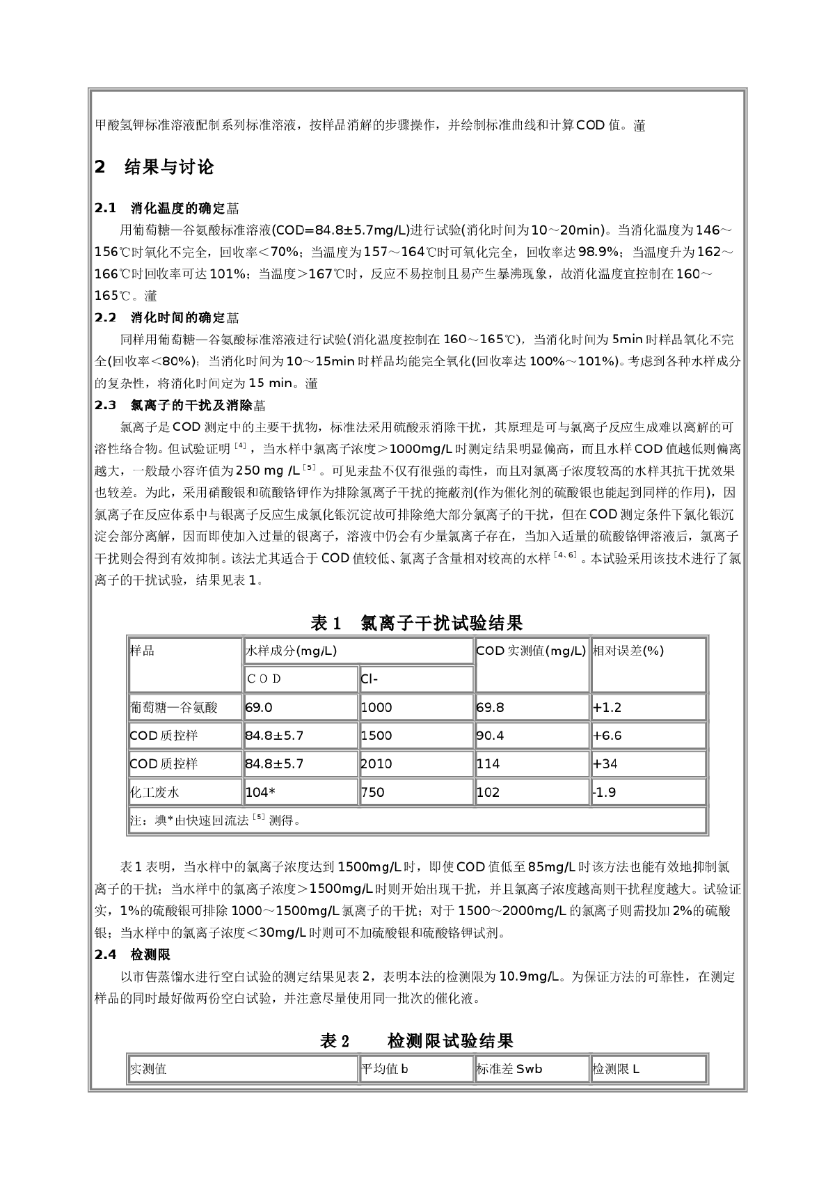 无汞开管法快速测定工业废水中的COD-图二