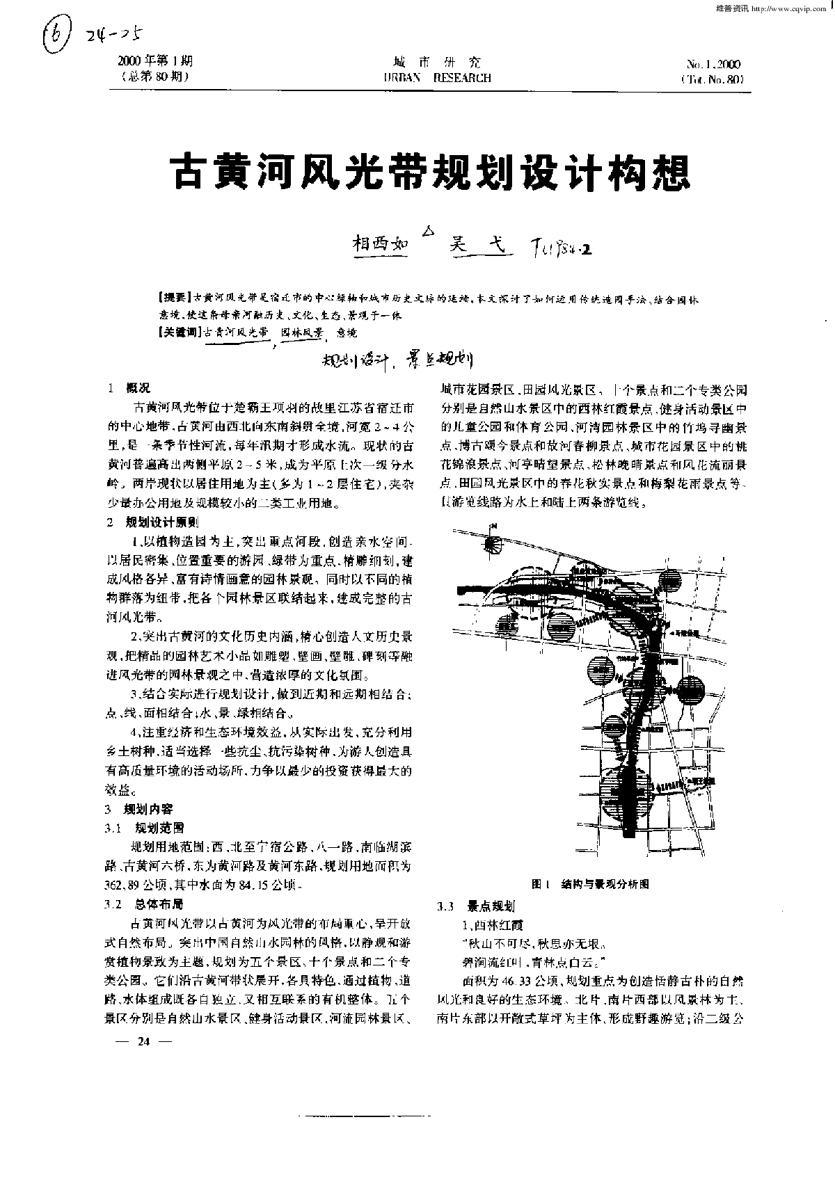 古黄河风光带规划设计构想-图一