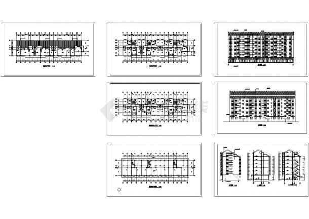 某简洁大方的多层住宅楼整套设计cad建筑施工方案图纸（甲级院设计）-图一