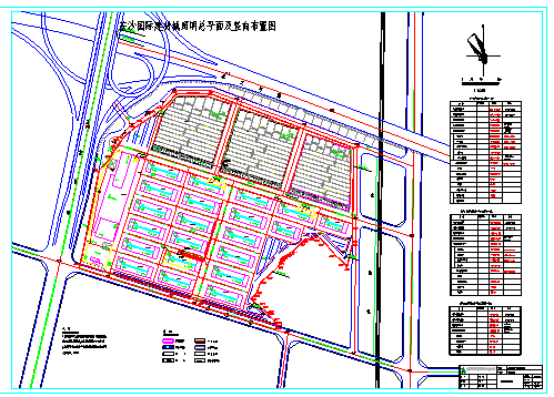湖南三十万平米建材城水电施工总平面图（给排水照明电气）