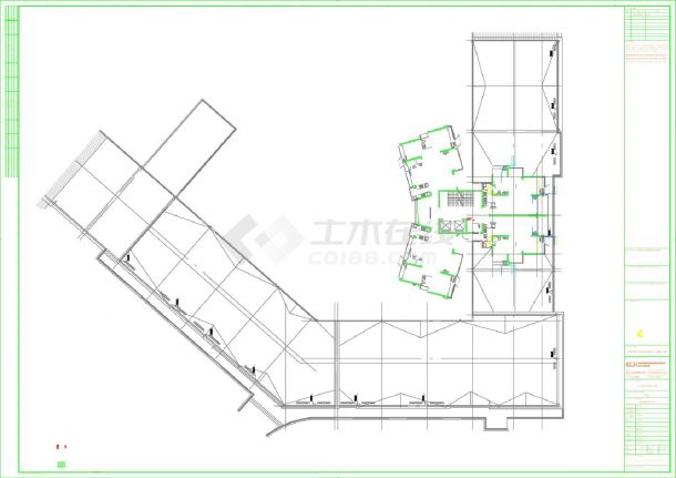 中信水岸城六期 商业C区（四）屋顶给排水平面图 CAD图-图一