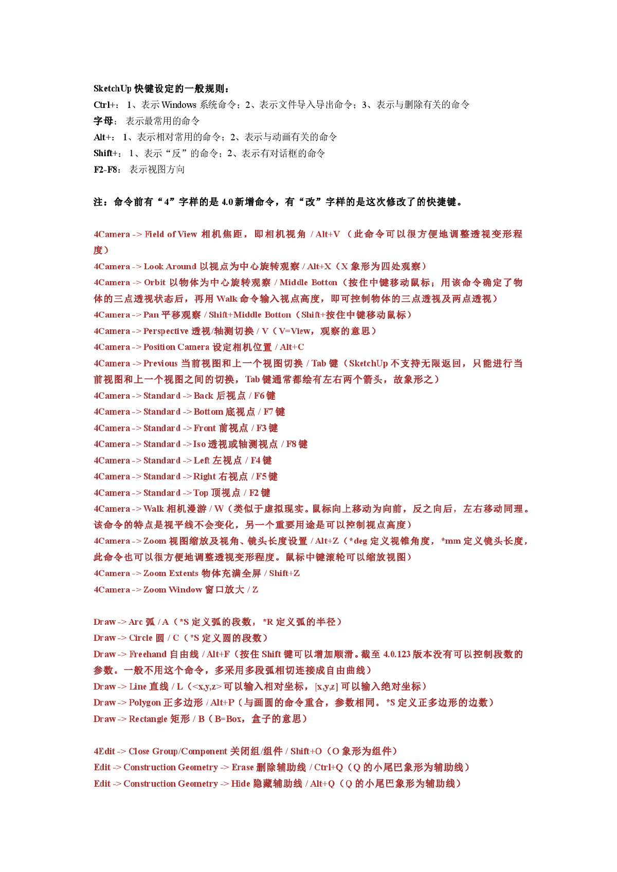 SketchUp4.0命令中文翻译、要点解说-图一