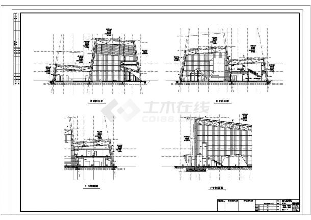 某3199.96平米展览展馆建筑初步CAD设计图平面图-图一