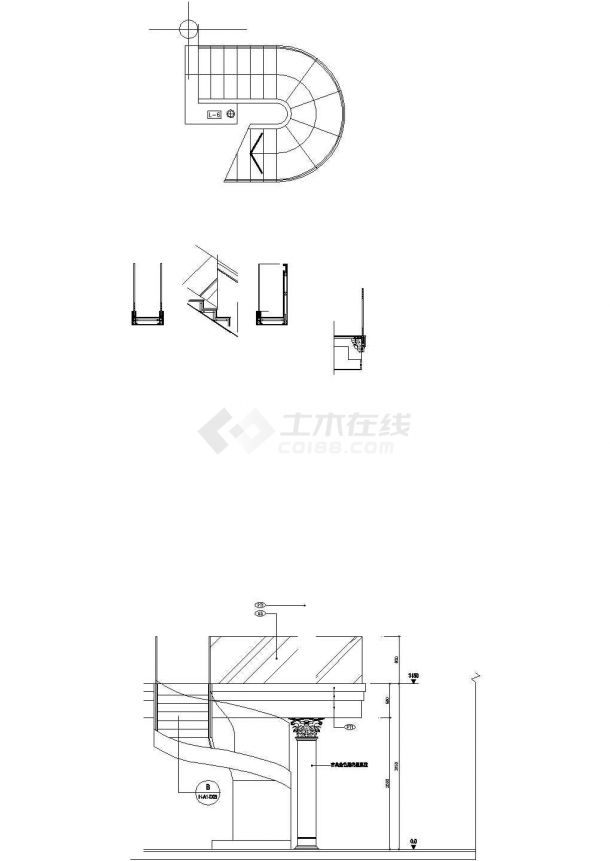 上海某地高档小区样板房装修全套施工设计cad图纸-图一