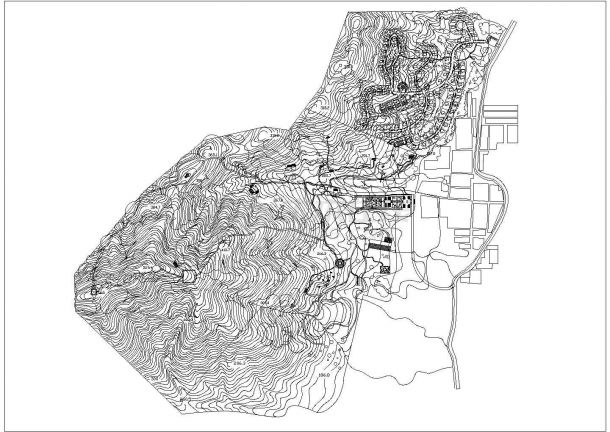 双龙山风景区景观绿化规划设计cad总平面方案图（标注详细）-图一