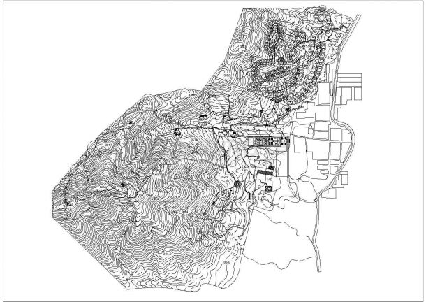 双龙山风景区景观绿化规划设计cad总平面方案图（标注详细）-图二