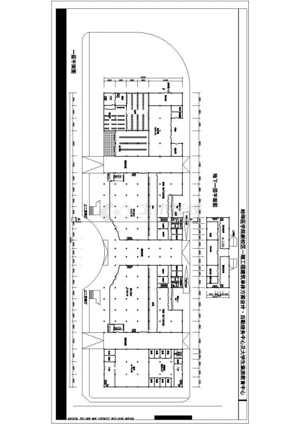 某新校区一期工程建筑单体方案CAD完整详细构造设计-图一