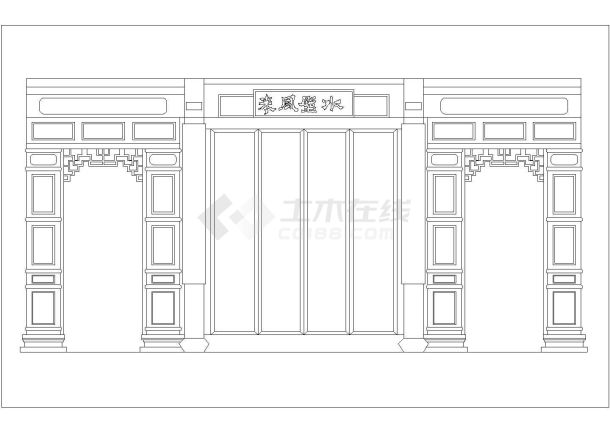 某CAD常用千种图块之中式屏风设计图纸-图一