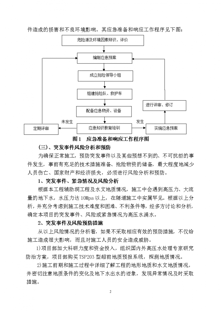 锦屏水电站辅助洞施工突水应急预案-图二