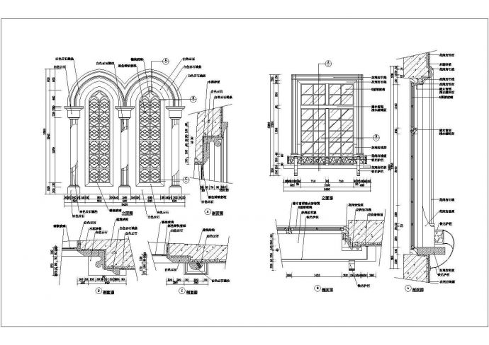 某西式窗CAD完整平面设计构造图_图1