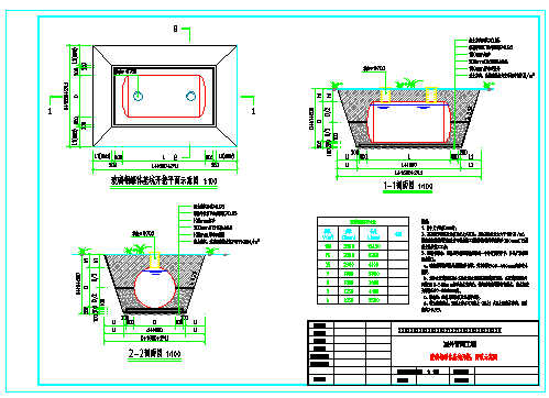 玻璃钢罐体埋设施工图施工图-图一