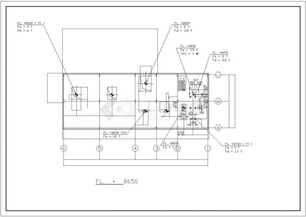 某地多层框架结构厂房结构方案图纸-图二