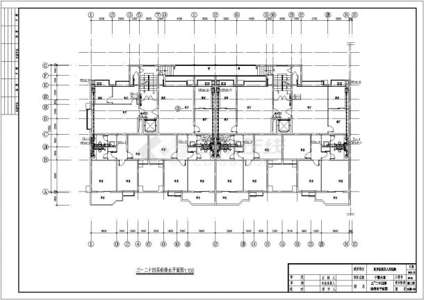 某地二十四层住宅楼建筑给排水设计施工图-图一