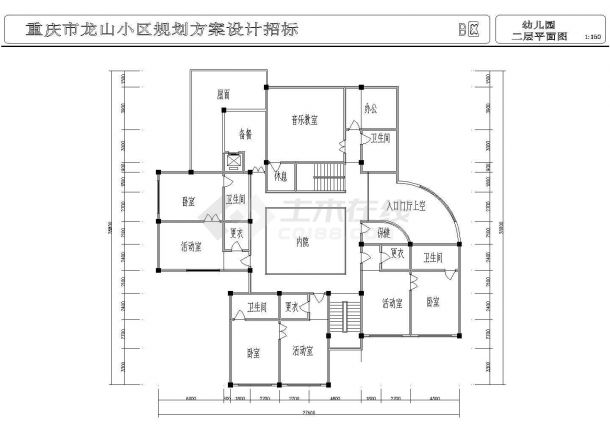 某幼儿园建筑CAD平立面构造设计方案-图一