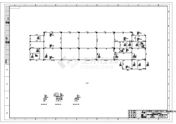 某广东省湛江市统一企业有限公司饮料生产项目宿舍楼结构CAD大样详细平面图-图二