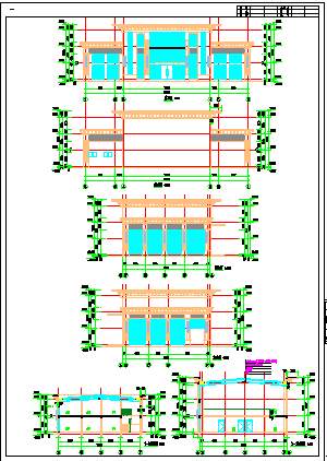 某售楼中心建筑图设计图低版本-图一