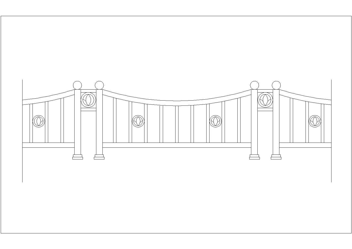 某峡桥CAD节点构造施工设计图栏杆