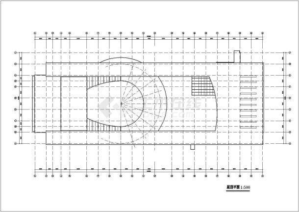 [浙江]现代风格简洁造型大剧院建筑CAD设计方案正式图-图一